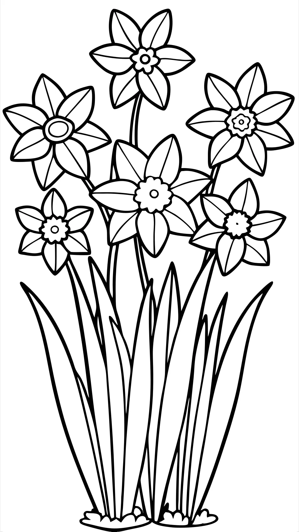 Páginas para colorear narcisos